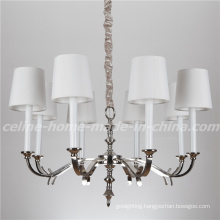 New Product Iron Chandelier Light with Fabric Shade (SL2100-8)